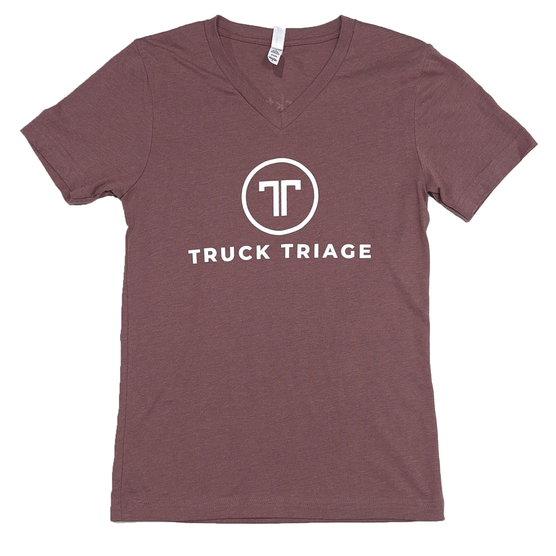 Truck Triage V-Neck Shirt - Mauve