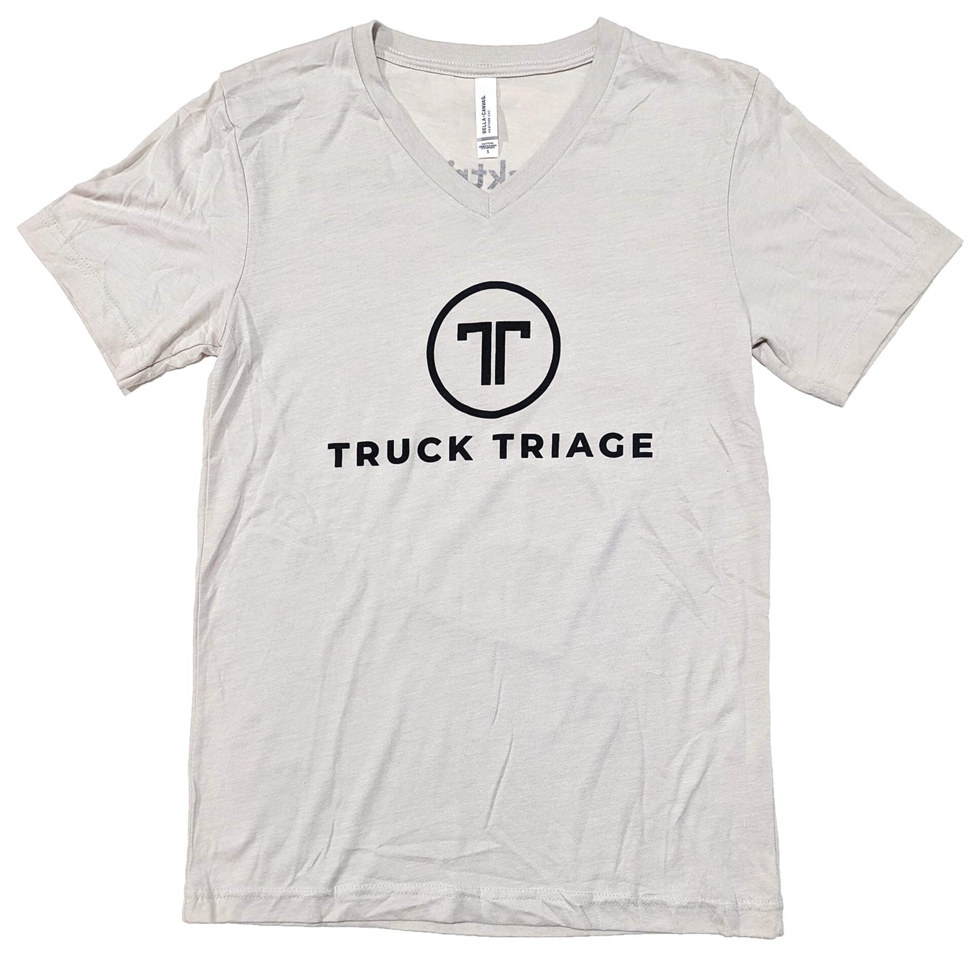 Truck Triage V-Neck Shirt - Tan